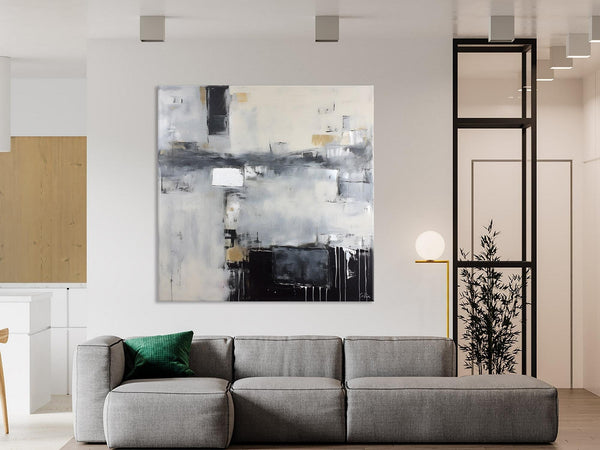Abstract Canvas Art for Living Room, Original Modern Acrylic Art, Modern Canvas Paintings, Extra Large Abstract Paintings for Dining Room-Silvia Home Craft