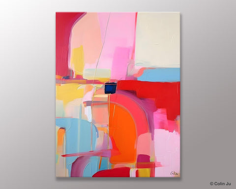 Contemporary Abstract Paintings on Canvas, Oversized Abstract Wall Art Paintings, Large Wall Paintings for Bedroom, Original Abstract Art-Silvia Home Craft