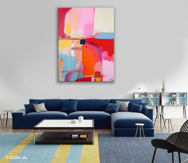 Contemporary Abstract Paintings on Canvas, Oversized Abstract Wall Art Paintings, Large Wall Paintings for Bedroom, Original Abstract Art-Silvia Home Craft