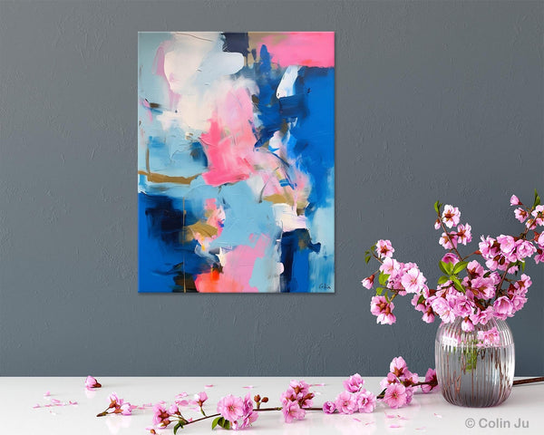 Large Abstract Painting for Bedroom, Oversized Canvas Wall Art Paintings, Original Modern Artwork, Contemporary Acrylic Painting on Canvas-Silvia Home Craft