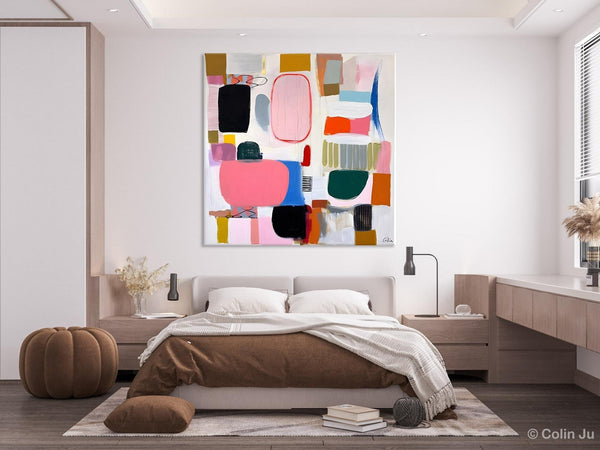 Geometric Modern Acrylic Art, Modern Original Abstract Art, Large Wall Art for Bedroom, Canvas Paintings for Sale, Contemporary Canvas Art-Silvia Home Craft