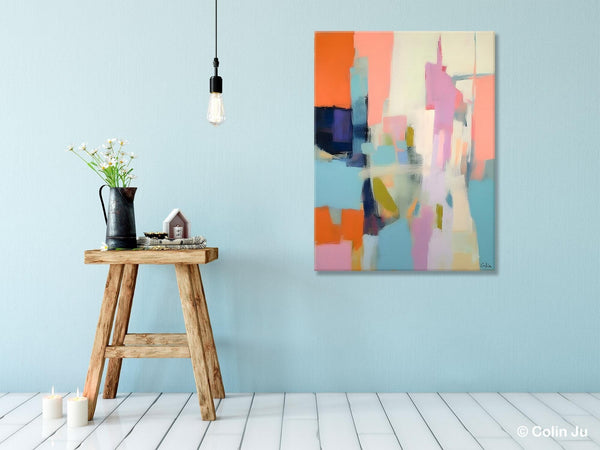 Large Modern Canvas Art for Bedroom, Original Wall Art Paintings, Large Paintings for Sale, Hand Painted Canvas Art, Acrylic Art on Canvas-Silvia Home Craft