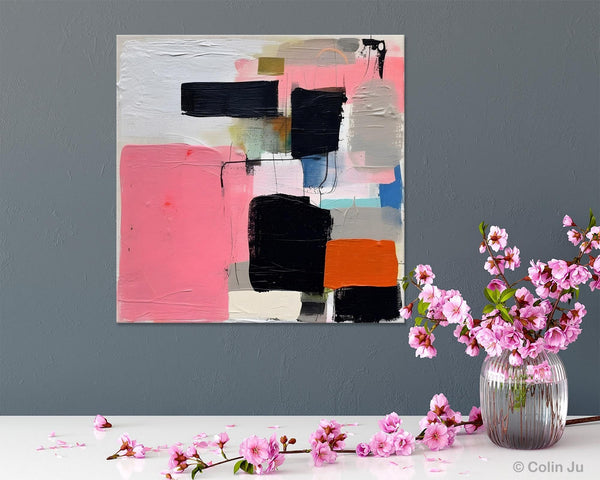 Modern Original Abstract Art, Large Wall Art for Bedroom, Geometric Modern Acrylic Art, Canvas Paintings for Sale, Contemporary Canvas Art-Silvia Home Craft