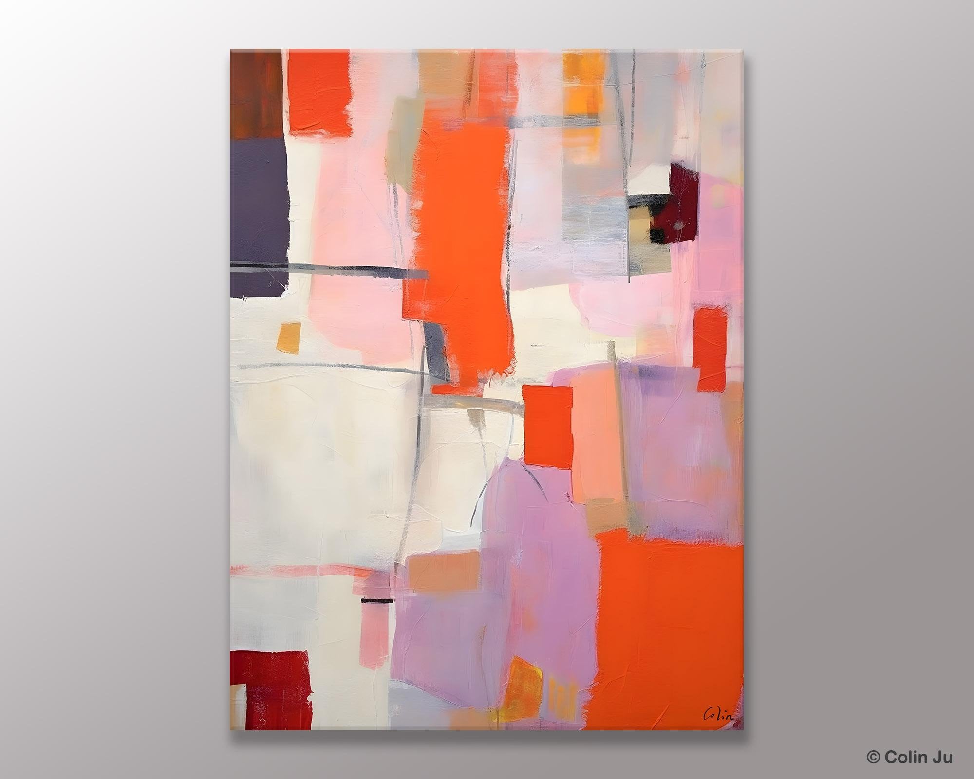 Large Modern Canvas Art for Dining Room, Simple Abstract Art, Large Original Wall Art Painting for Bedroom, Acrylic Paintings on Canvas-Silvia Home Craft