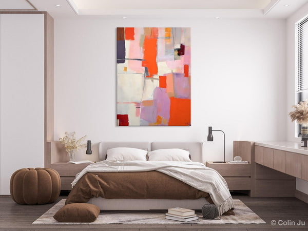 Large Modern Canvas Art for Dining Room, Simple Abstract Art, Large Original Wall Art Painting for Bedroom, Acrylic Paintings on Canvas-Silvia Home Craft