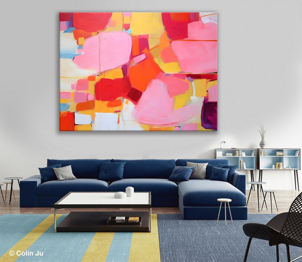 Original Modern Artwork, Large Wall Art Painting for Bedroom, Oversized Abstract Wall Art Paintings, Contemporary Acrylic Painting on Canvas-Silvia Home Craft
