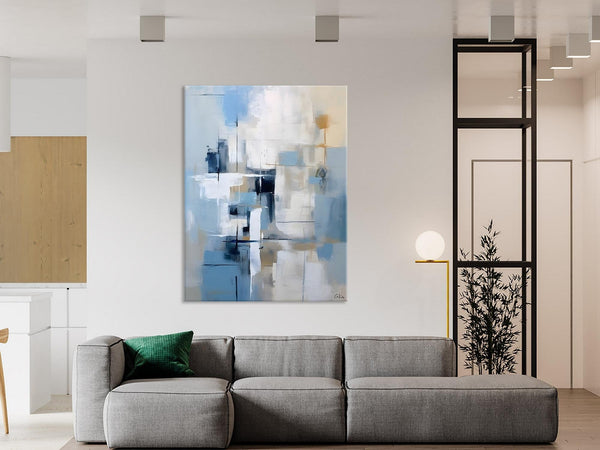 Hand Painted Acrylic Painting on Canvas, Large Modern Canvas Art, Original Abstract Art Paintings, Large Wall Art Painting for Dining Room-Silvia Home Craft