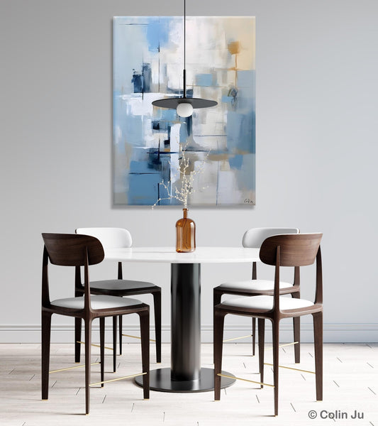 Hand Painted Acrylic Painting on Canvas, Large Modern Canvas Art, Original Abstract Art Paintings, Large Wall Art Painting for Dining Room-Silvia Home Craft