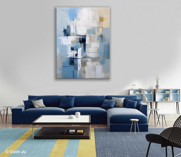 Hand Painted Acrylic Painting on Canvas, Large Modern Canvas Art, Original Abstract Art Paintings, Large Wall Art Painting for Dining Room-Silvia Home Craft
