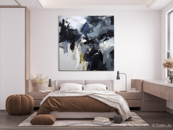 Simple Modern Acrylic Art, Modern Original Abstract Art, Large Abstract Art for Bedroom, Canvas Paintings for Sale, Contemporary Canvas Art-Silvia Home Craft