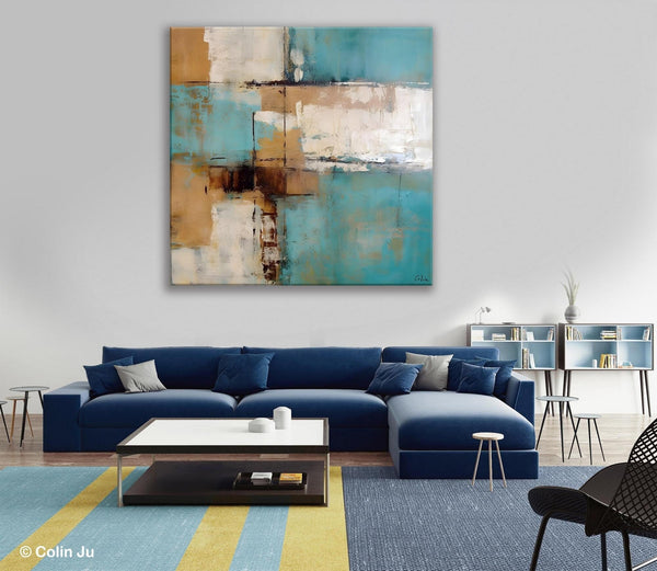 Large Wall Art for Bedroom, Geometric Modern Acrylic Art, Modern Original Abstract Art, Canvas Paintings for Sale, Contemporary Canvas Art-Silvia Home Craft