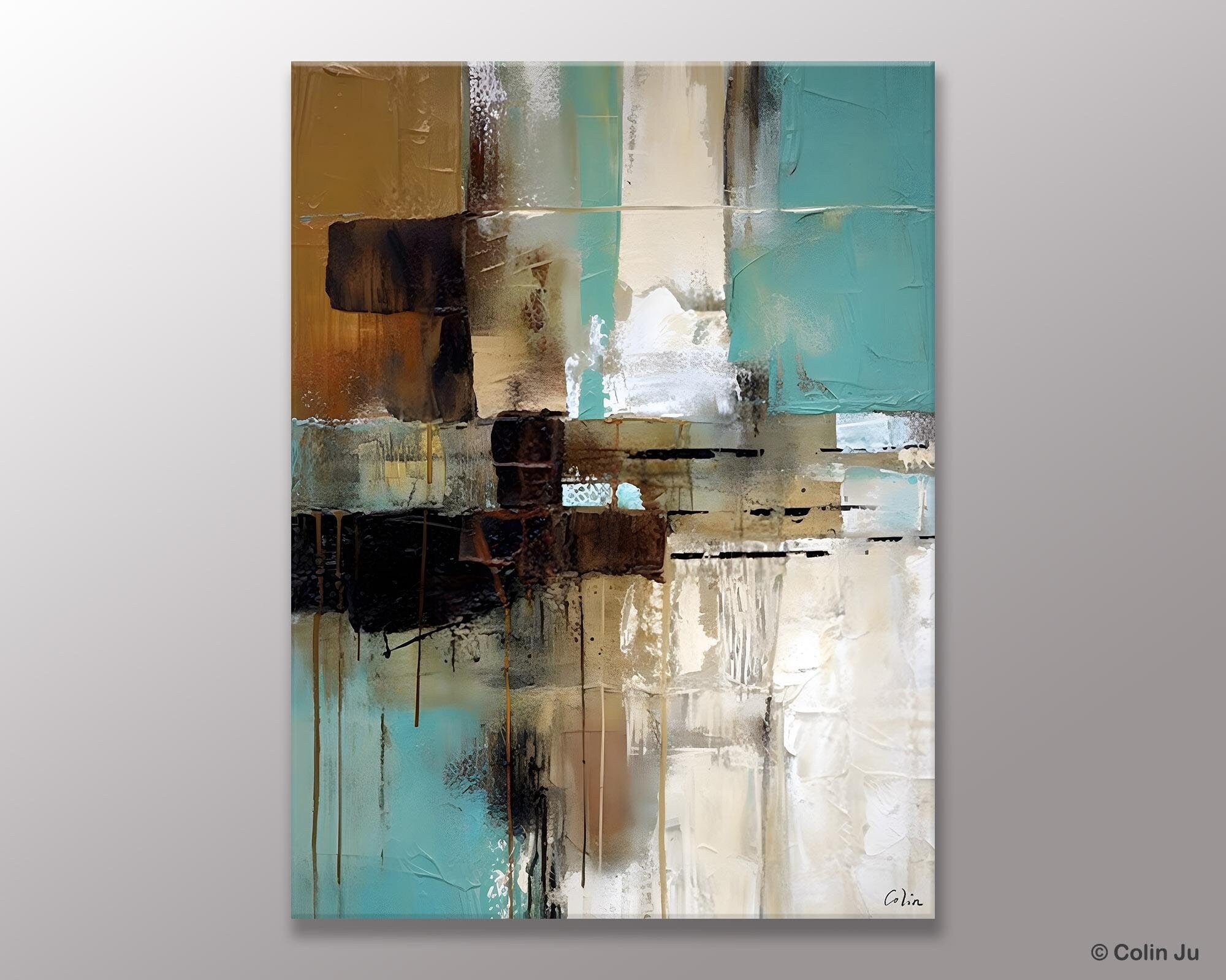 Hand Painted Canvas Art, Modern Paintings, Extra Large Paintings for Living Room, Large Contemporary Wall Art, Original Abstract Painting-Silvia Home Craft