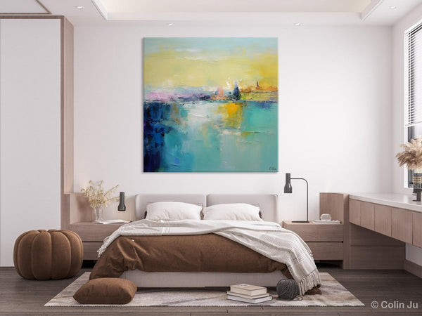 Modern Canvas Paintings, Contemporary Canvas Art, Original Modern Wall Art, Modern Acrylic Artwork, Large Abstract Painting for Bedroom-Silvia Home Craft