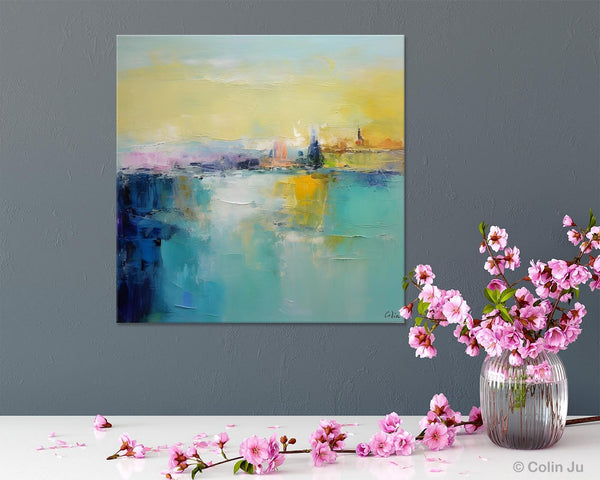 Modern Canvas Paintings, Contemporary Canvas Art, Original Modern Wall Art, Modern Acrylic Artwork, Large Abstract Painting for Bedroom-Silvia Home Craft