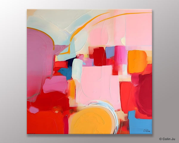 Large Abstract Art for Bedroom, Original Abstract Wall Art, Modern Canvas Paintings, Simple Modern Acrylic Artwork, Contemporary Canvas Art-Silvia Home Craft