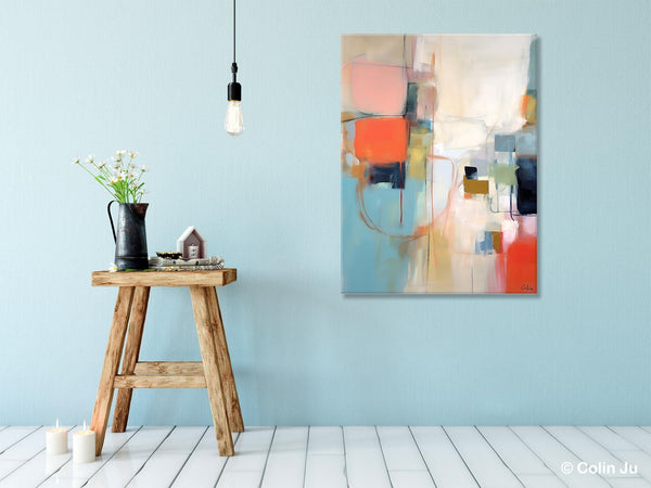 Large Wall Paintings for Bedroom, Original Abstract Art, Contemporary Abstract Paintings on Canvas, Oversized Abstract Wall Art Paintings-Silvia Home Craft