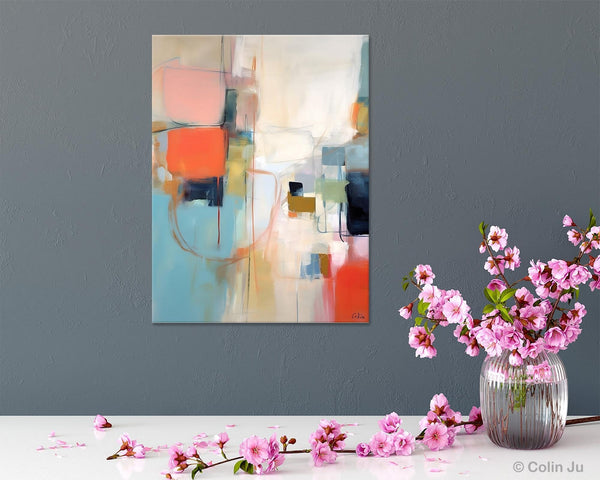 Large Wall Paintings for Bedroom, Original Abstract Art, Contemporary Abstract Paintings on Canvas, Oversized Abstract Wall Art Paintings-Silvia Home Craft