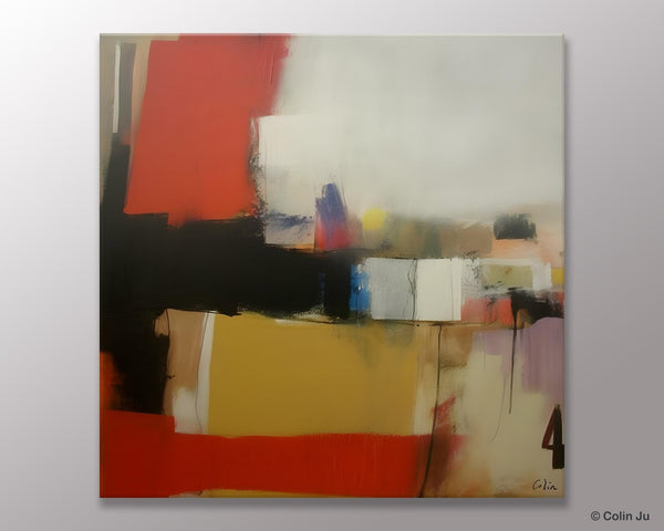Modern Original Abstract Art, Canvas Paintings for Sale, Large Wall Art for Bedroom, Geometric Modern Acrylic Art, Contemporary Canvas Art-Silvia Home Craft