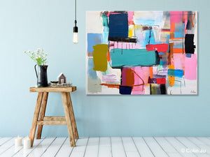 Original Abstract Art Paintings, Hand Painted Canvas Art, Acrylic Painting on Canvas, Large Canvas Art for Sale, Large Painting for Bedroom-Silvia Home Craft