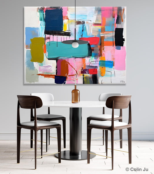 Original Abstract Art Paintings, Hand Painted Canvas Art, Acrylic Painting on Canvas, Large Canvas Art for Sale, Large Painting for Bedroom-Silvia Home Craft