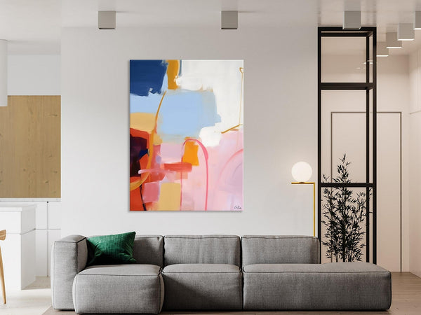 Contemporary Acrylic Painting on Canvas, Large Wall Art Painting for Bedroom, Original Canvas Art, Oversized Modern Abstract Wall Paintings-Silvia Home Craft