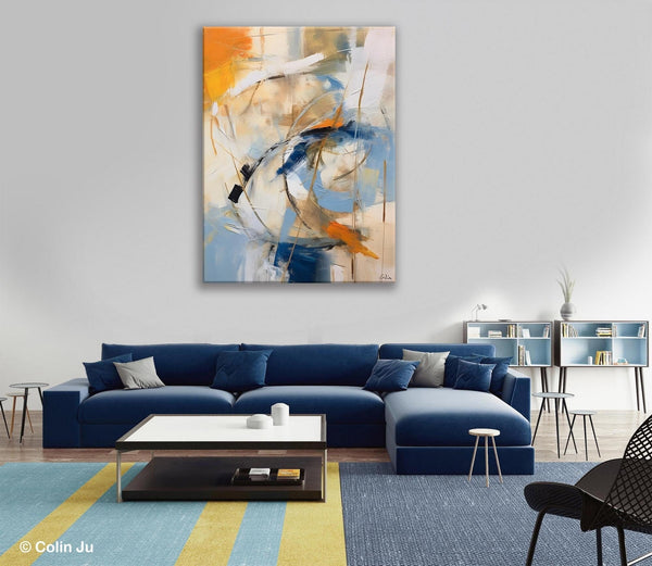 Modern Acrylic Paintings, Large Paintings for Living Room, Contemporary Wall Art Paintings, Hand Painted Canvas Art, Original Abstract Art-Silvia Home Craft