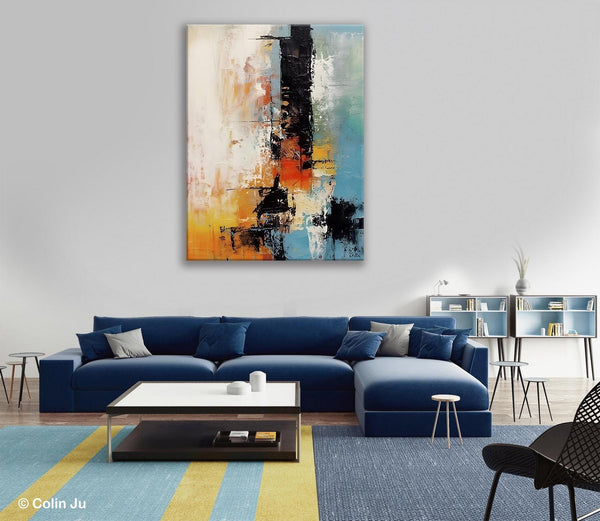 Contemporary Wall Art Paintings, Hand Painted Canvas Art, Original Abstract Art, Modern Acrylic Paintings, Large Paintings for Living Room-Silvia Home Craft