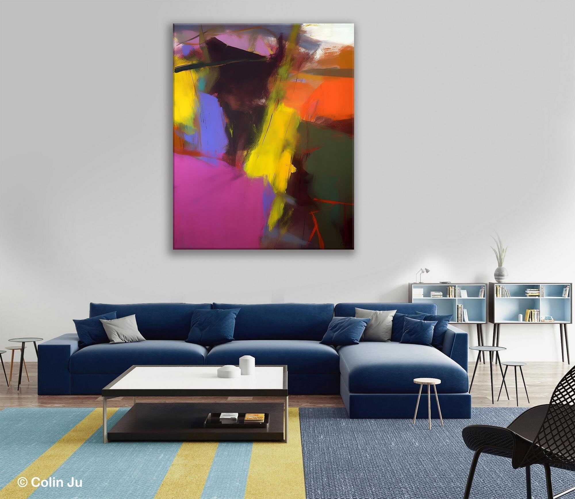 Abstract Paintings for Sale, Modern Wall Art for Living Room, Contemporary Acrylic Paintings, Original Abstract Art, Abstract Art on Canvas-Silvia Home Craft