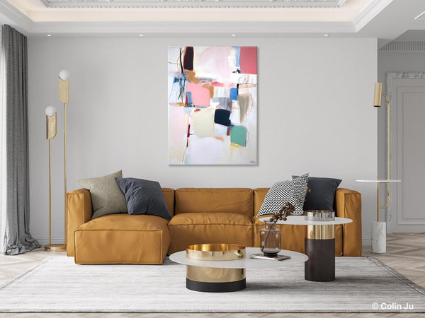 Abstract Painting on Canvas, Contemporary Acrylic Paintings, Extra Large Canvas Painting for Bedroom, Original Abstract Wall Art for Sale-Silvia Home Craft