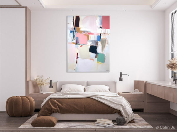 Abstract Painting on Canvas, Contemporary Acrylic Paintings, Extra Large Canvas Painting for Bedroom, Original Abstract Wall Art for Sale-Silvia Home Craft