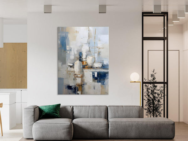 Oversized Contemporary Acrylic Paintings, Modern Abstract Paintings, Original Canvas Wall Art, Extra Large Canvas Painting for Living Room-Silvia Home Craft