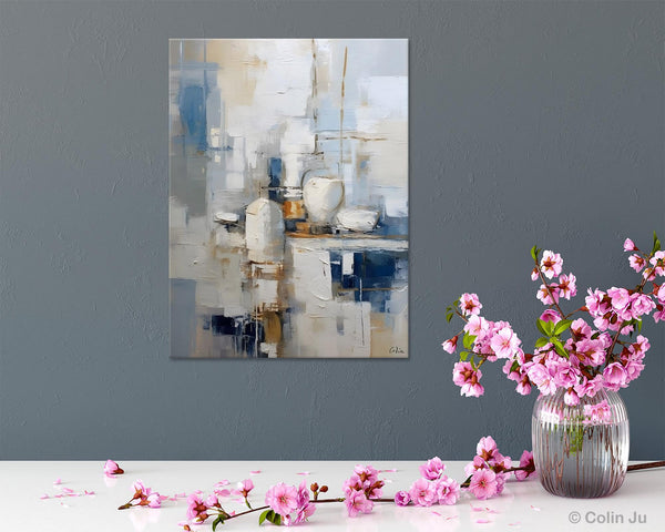 Oversized Contemporary Acrylic Paintings, Modern Abstract Paintings, Original Canvas Wall Art, Extra Large Canvas Painting for Living Room-Silvia Home Craft