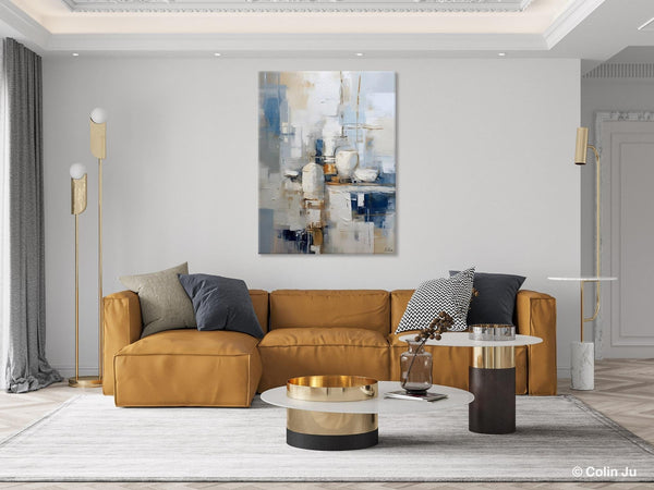 Oversized Contemporary Acrylic Paintings, Modern Abstract Paintings, Original Canvas Wall Art, Extra Large Canvas Painting for Living Room-Silvia Home Craft