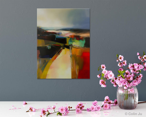 Original Landscape Paintings, Acrylic Painting on Canvas, Extra Large Paintings for Bedroom, Modern Paintings, Large Contemporary Wall Art-Silvia Home Craft
