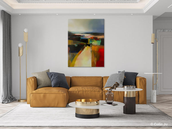 Original Landscape Paintings, Acrylic Painting on Canvas, Extra Large Paintings for Bedroom, Modern Paintings, Large Contemporary Wall Art-Silvia Home Craft