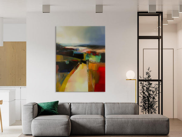 Original Landscape Paintings, Acrylic Painting on Canvas, Extra Large Paintings for Bedroom, Modern Paintings, Large Contemporary Wall Art-Silvia Home Craft
