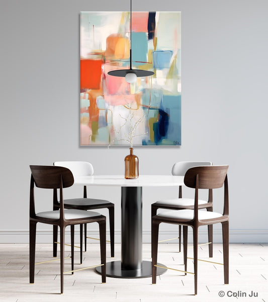 Hand Painted Canvas Art, Original Artowrk, Abstract Wall Paintings, Extra Large Paintings for Dining Room, Contemporary Wall Art Paintings-Silvia Home Craft