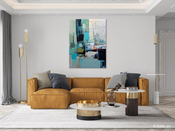 Original Abstract Art, Large Wall Art Painting for Dining Room, Large Modern Canvas Wall Paintings, Hand Painted Acrylic Painting on Canvas-Silvia Home Craft