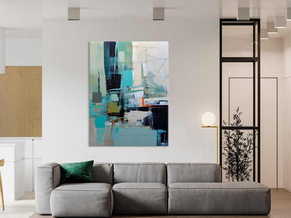 Original Abstract Art, Large Wall Art Painting for Dining Room, Large Modern Canvas Wall Paintings, Hand Painted Acrylic Painting on Canvas-Silvia Home Craft