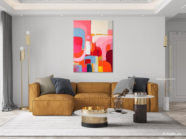 Contemporary Acrylic Painting on Canvas, Simple Abstract Art, Large Painting for Dining Room, Original Canvas Artwork, Wall Art Paintings-Silvia Home Craft