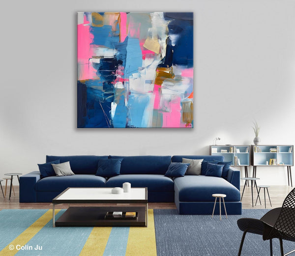 Canvas Art, Original Modern Wall Art, Modern Acrylic Artwork, Modern Canvas Paintings, Contemporary Large Abstract Painting for Dining Room-Silvia Home Craft