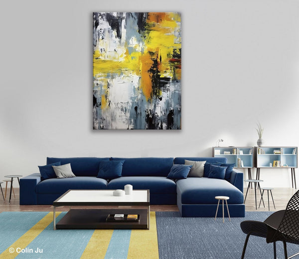 Large Modern Paintings, Contemporary Wall Art, Hand Painted Canvas Art, Extra Large Paintings for Living Room, Original Abstract Painting-Silvia Home Craft