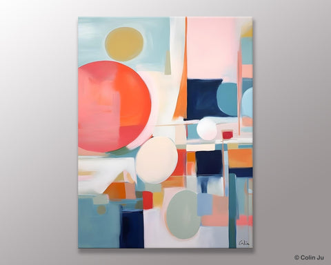 Large Contemporary Wall Art, Acrylic Painting on Canvas, Extra Large Paintings for Dining Room, Modern Paintings, Original Abstract Painting-Silvia Home Craft