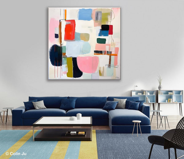 Modern Canvas Paintings, Large Abstract Painting for Bedroom, Original Abstract Wall Art, Modern Acrylic Artwork, Contemporary Canvas Art-Silvia Home Craft
