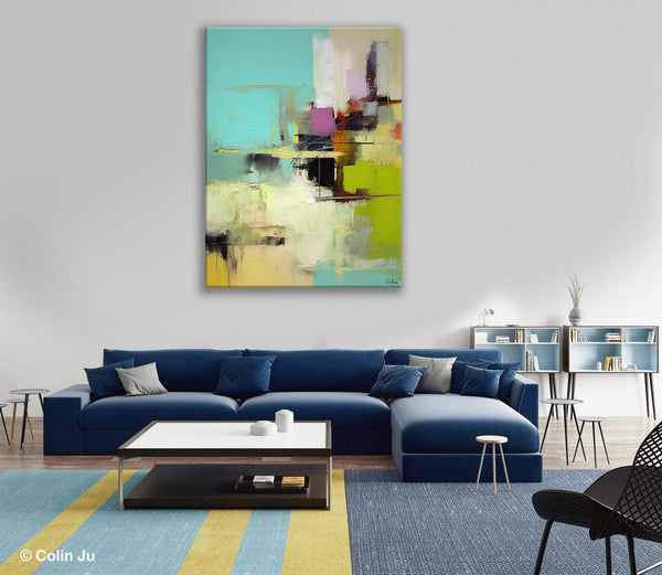 Contemporary Wall Art Paintings, Extra Large Original Art, Abstract Landscape Artwork, Landscape Painting on Canvas, Hand Painted Canvas Art-Silvia Home Craft