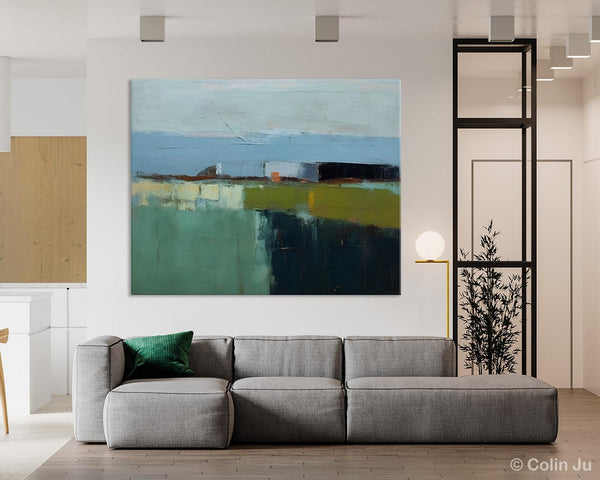 Landscape Acrylic Paintings, Landscape Abstract Painting, Modern Wall Art for Living Room, Original Abstract Art, Acrylic Painting on Canvas-Silvia Home Craft
