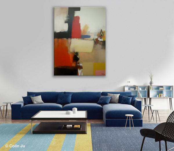 Large Contemporary Wall Art, Abstract Wall Paintings, Extra Large Paintings for Bedroom, Hand Painted Canvas Art, Original Modern Painting-Silvia Home Craft
