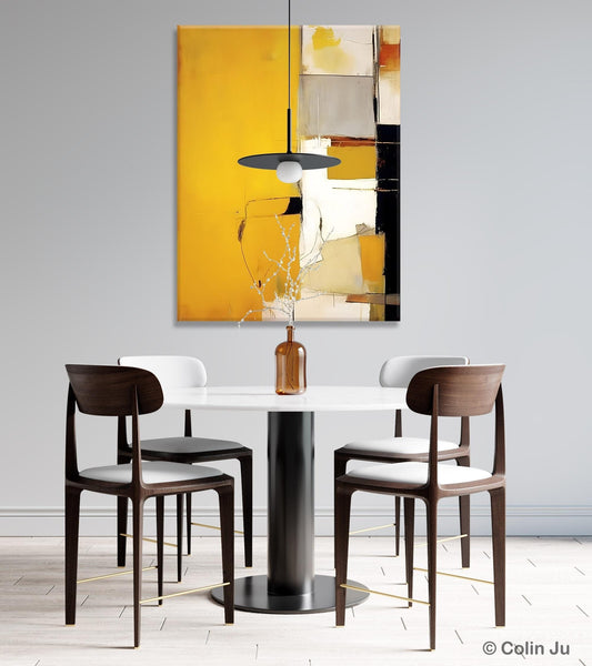Original Canvas Artwork, Large Wall Art Painting for Dining Room, Oversized Abstract Art Paintings, Contemporary Acrylic Painting on Canvas-Silvia Home Craft