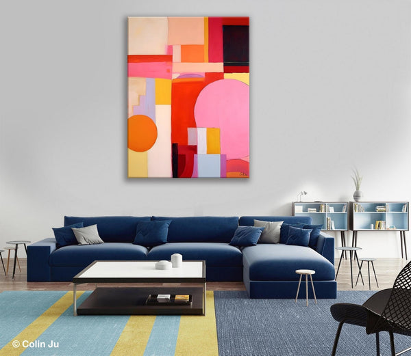 Large Wall Painting for Bedroom, Hand Painted Canvas Art, Large Modern Paintings, Original Abstract Canvas Art, Acrylic Painting on Canvas-Silvia Home Craft