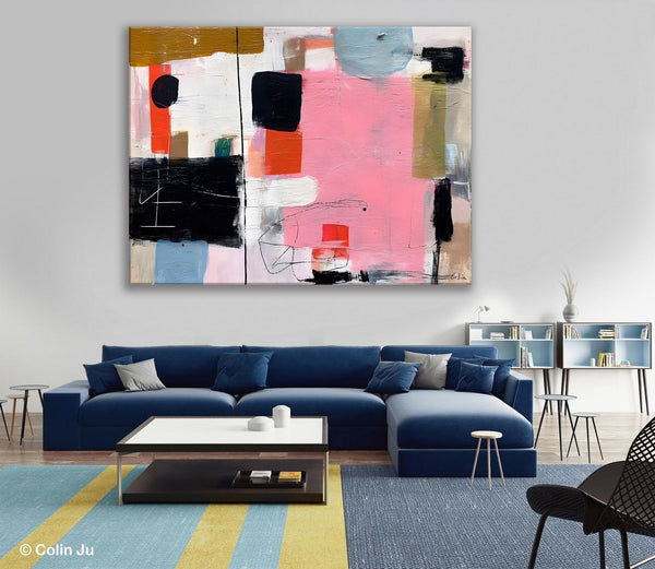 Modern Wall Art Ideas for Bedroom, Large Canvas Paintings, Original Abstract Art, Hand Painted Canvas Art, Contemporary Acrylic Paintings-Silvia Home Craft